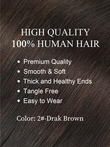 Micro Loop Human Hair Extensions Premium Virgin Remy Hair 2# Dark Brown Reusable Invisible Micro Link Bead Hair No Glue No Tape Design 50Pcs 14-22 Inch Anti Shedding Soft Texture Ideal For Full Head Makeover Holiday& Hairstyle For Girls & Women - S2 - View 2
