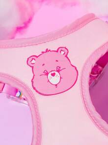 SHEIN X Care Bears 卡通寵物散步套組，胸背帶牽繩項圈便攜拾便袋架，多尺寸適用貓狗，柔軟聚酯纖維套裝，適合日常戶外散步訓練 - 淡裸粉 - 查看 4