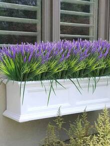 Provence Lavender Plastic Artificial Flowers False Plants Wedding Home Outdoor Garden Decoration Table Decoration - Multicolor - View 3
