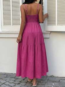 Women Long Dresses - 紅紫色 - 查看 2