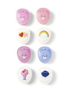 SHEIN X Care Bears 8件組可愛熊拇指泡芙超柔軟無乳膠化妝蛋，適用濕用與乾用底妝的臉部混合美妝蛋，完美暈染，可水洗重複使用 - 彩色 - 查看 8