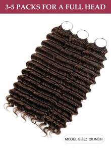Boho Braids 波希米亞風編髮 Miracle Knots 真人鉤編髮 2# 深棕色 深捲 20英吋 150g 羽毛感 鉤編真人髮 女用 預分束隱形 濕髮可用 鉤編接髮 - S2 - 查看 6