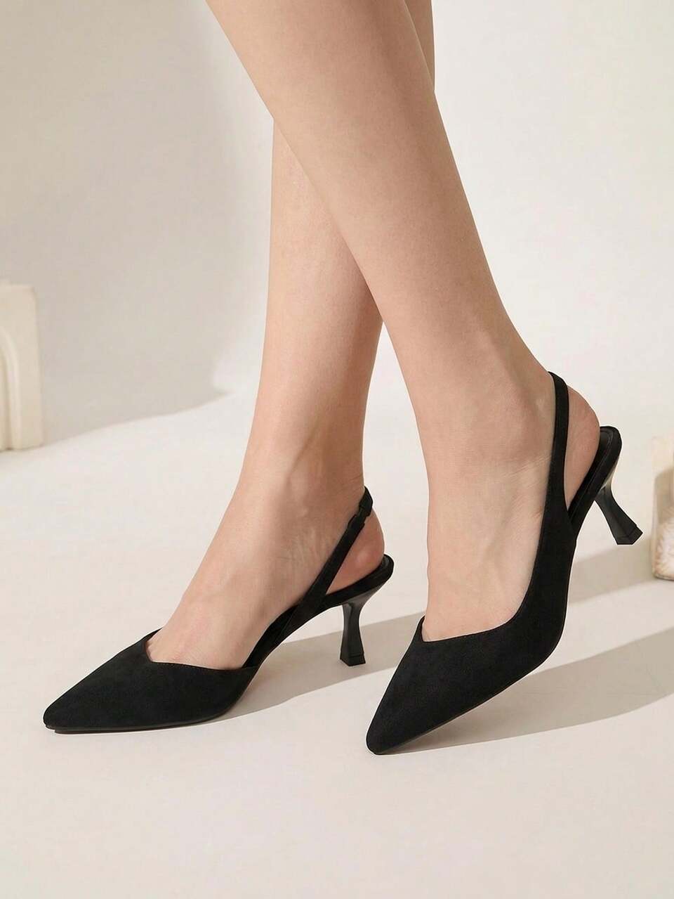 CUCCOO CHICEST Women's Shoes Are Simple, Light And Elegant, Black Pointed Back Strap Stiletto Sandals, Spring And Summer Commuting, Dating
