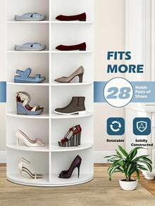 7-Story Rotating Shoe Rack, 360 ° Rotating Shoe Storage Tower, Vertical Carousel For Storing Shoes And Handbags - Multicolor - View 4