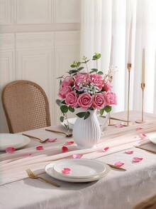 2/6/10 Stücke künstliche Rosen, blaue/rosa künstliche Rosen mit Stielen, geeignet für die Dekoration in Wohnungen, Hochzeitszentren, Hotels und Büros. - Verschiedenfarbig - Übersicht 8