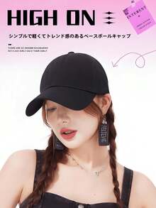 Hats, Women's Baseball Caps, Women's Sun Visor, Baseball Cap In Black, Adjustable Size, Deep Fit, Full Blackout, Suitable For All Seasons - Black - View 2