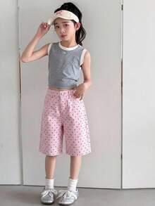 Dazy Kids 女童牛仔褲 春/夏新款 後口袋水鑽喇叭牛仔褲 (大號) - 粉色 - 查看 4