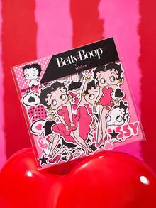 Betty Boop x SHEIN مجموعة ملصقات فتاة كرتونية عتيقة، مجموعة ملصقات مستوحاة من بيتي، ملصقات وردية وسوداء لأجهزة الكمبيوتر المحمولة وزجاجات المياه وألبومات الصور والحرف اليدوية - متعدد الألوان - مشاهدة 1