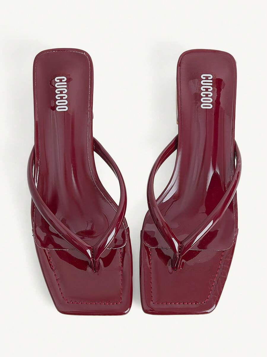 CUCCOO CHICEST Women's Flat Sandals Summer - Burgundy - View 1