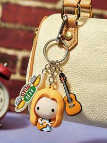 FRIENDS X Joivida FRIENDS 1pc 3D Creative Keychain Pendant, Cute Coffee Cup Charm With Cartoon Detail, Stylish Stereoscopic Design For Bag D Ration - Multicolor - View 2
