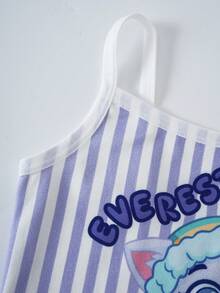 SHEIN | PAW Patrol Kamisol Kasual Harian Motif Kartun Garis-garis untuk Anak Perempuan - Putih - View 4