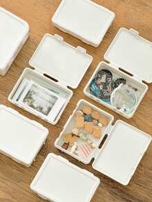 Madebyblanc 1pc/2pcs Cosmetic Small Parts Hair Accessory Storage Box, Household Hairpin Jewelry Box, Detachable Jewelry Box, Multifunctional Valley Small Card Organizer Box - Multicolor - View 8