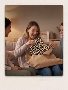 1Pc Leopard Cow Print Sleeveless Apron, Funny Novelty Costume Apron For Party Night Gag Gift, Waterproof Oilproof Kitchen Cooking Cover Up - Multicolor - View 6