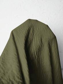 Rosumi Women's Plus Size Lace Patchwork 3/4 Sleeve Open Front Jacket Fall - Army Green - View 7