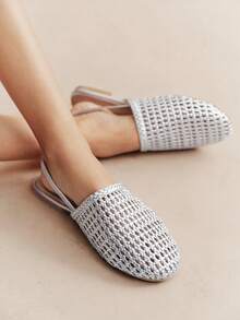 Rosivie Ladies Decoration Fashion Daily Travel Casual Slippers - Silver. - View 3