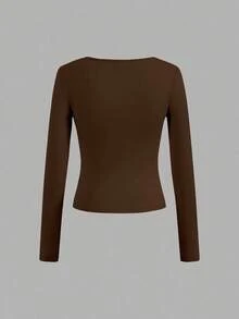 SHEIN EZwear 3 件装修身女士长袖休闲 T 恤，适合夏季 - 彩色 - 查看 9
