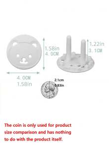 5/10/20/30Pcs Thickened Round Bear Shape Outlet Plug Covers, Anti-Electric Shock Socket Safety Protector Caps For Power Strip - multicolor - View 6