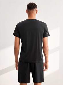 Driftmere Men's Summer Casual Outdoor Sports Running Workout Quick-Dry Top And Shorts Set Black - Black - View 2