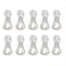 5/10pcs 3.5 Inch Heavy Duty Clear Plastic Spring Clips, Multipurpose Balloon Arch Clamps For Background Fixing, Sturdy Crafted Clips Suitable For Birthday Party Decor, Woodworking Projects And Photography Studio, Essential Tool Kit For Hobbyists - Multicolor - View 10