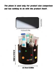 Desktop Stationery Storage Box With Multi-Functional And High-End Feel, Drawer Compartments, Large Capacity, Student Cosmetics, And Rotating Pen Holder - View 3