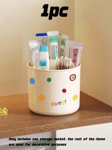 Desktop Stationery Storage Box With Multi-Functional And High-End Feel, Drawer Compartments, Large Capacity, Student Cosmetics, And Rotating Pen Holder - View 10