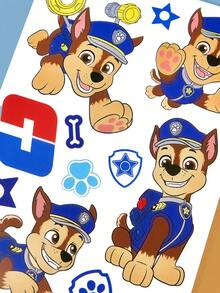 SHEIN | PAW Patrol 救援小狗卡通紋身貼紙，一組 4 款不同圖案，可用於皮膚裝飾 - 彩色 - View 3