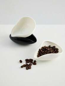 Haus Hana Ceramic Coffee Scoop Tea Measure Coffee Bean Cup For Brewing Gift For Coffee Lovers Loose Leaf Tea Petal Accessories Home Essentials - Multicolor - View 2