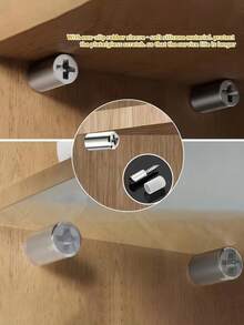 30Pcs/20Pcs/10Pcs Shelf Bracket Screws Pegs Laminate Support Self-Tapping Screw With Non-Slip Sleeve Cabinet Glass Holder Partition Nail And Easy To Install, Featuring A Sleek Metallic Appearance - multicolor - View 5