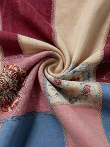 Linhara CURVE Débardeur décontracté à col en V avec imprimé floral pour femmes grande taille, été - Multicolore - Voir 6