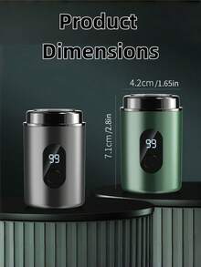 Teckwe 1 Piece Abs Mini Electric Shaver Digital Power Display High Speed Sharp Blade Double Click Start Rechargeable Portable Waterproof Travel Facial Razor For Men Daily Business Trip Outdoor Spring Summer Autumn Winter Trending Men Grooming Gadget 300mAh - Multicolor - View 7