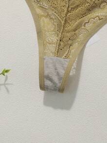 Divavoom 3pcs Seamless Lace Patchwork Panties Set - Ginger - View 4