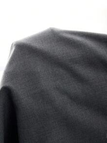 LYSMO 女款不對稱腰部鈕扣百褶西裝褲，商務出差通勤穿搭 - 灰色 - 查看 7