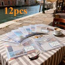 4/12PCS Classic Style A4 File Folders - Transparent PP Envelope Folders With Snap Closure, Thick High-Capacity Storage Pouches, Suitable For Students And Office Use, Professional Look, Streamlined Design, Durable Material, File Sleeves, Business Use - Thickened portfolio - View 7