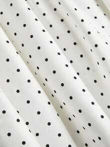 Sunnyshic 大尺碼法式復古可愛波希米亞印花短褲，抓皺設計，繫帶、荷葉邊、鬆緊腰顯瘦，黑白瓷白色抓皺迷你短褲 - 白色 - 查看 7