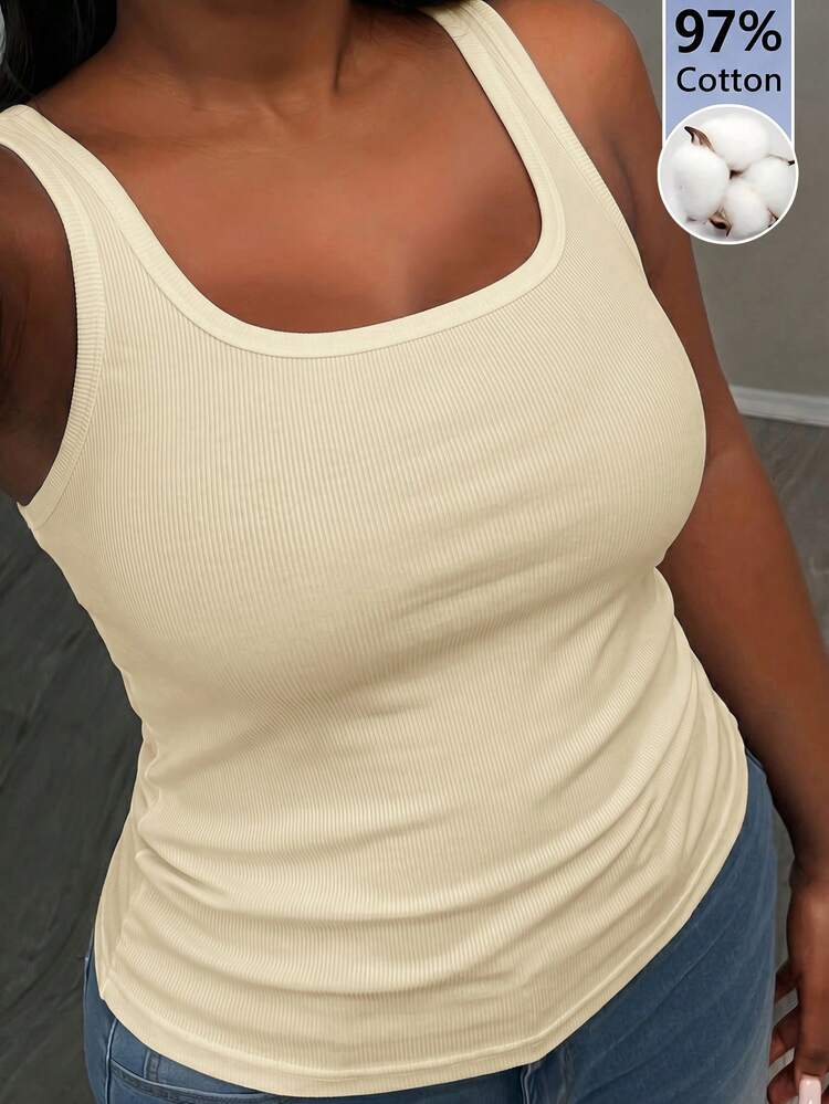 Slaydiva Plus Size Women Solid Color Ruched Fitted Versatile Daily Casual T-Shirt - Light Yellow - View 1