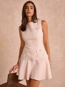 Women Midi Dresses - 粉色 - 查看 3