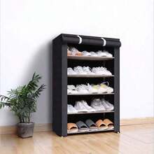 Shoe Cabinet With Dust Cover, Non-Woven Fabric Material, Space Saving, Large Capacity, Easy To Assemble, Portable Shoe Cabinet, Suitable For Various Scenarios Such As Foyer, Storage Rack, Home And Dormitory Storage, Shoe Sorting, Shoe Storage, Shoe - Multicolor - View 2
