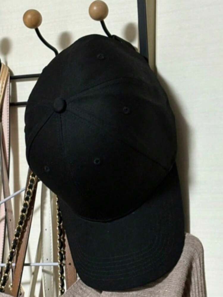 Cap, Hat, Men's, Women's, Plain, Unisex, Deep, Large Size, UV Protection, Cotton - Black - View 3