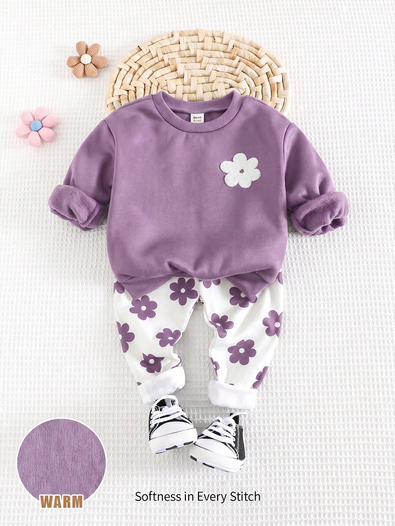 Floral Sweatshirt and Leggings Set