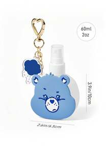 SHEIN X Care Bears 60ml/2oz 心形熊可補充噴霧瓶附吊飾鑰匙圈，便攜式酒精、香水與液體收納瓶，適合旅行與日常攜帶 - 藍色 - 查看 7
