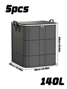 1/5Pcs Large Window Grid Moving Storage Bags – Heavy Duty Thickened Tote With Reinforced Handles, 3 Sizes For Clothes Bedding Packing, Durable Storage Solution For Moving, Dorm, Travel - Multicolor - View 14