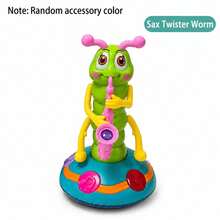 Dancing Sax Musical Caterpillar Light Toy, Auto Swing Rotation With Sound & Color Lights, Cartoon Electric Interactive Toy, Suitable For Kids Over 2 Years Old Daily Play & Gift - Multicolor - View 9