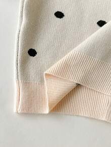 Set Sweater Rajut Nyaman Bergaya Vintage Terbaru untuk Bayi Perempuan Musim Gugur/Dingin, Motif Bunga, Cardigan Sweater dengan Celana Pinggang Elastis - MultiWarna - View 6
