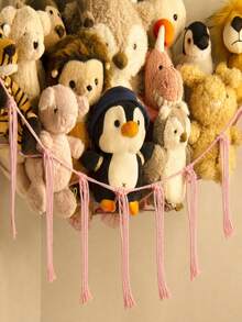 1pc Large Stuffed‑Animal Hammock, Corner Hanging Net For Plush Toys, Wall‑Mounted Toy Storage Organizer For Stuffed Animal Display - Multicolor - View 5