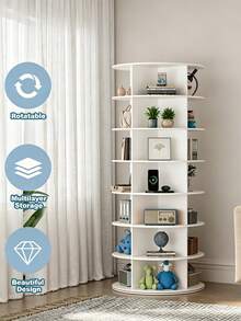 7-Story Rotating Shoe Rack, 360 ° Rotating Shoe Storage Tower, Vertical Carousel For Storing Shoes And Handbags - Multicolor - View 8
