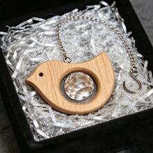 Boho Vintage Wooden Bird Suncatcher With Clear Glass Crystal Prism, Stylish Car Rear View Mirror Hanging Charm, Unique Decorative Gift For Drivers, Multi-Purpose Hanging Ornament Fit For Home Window, Courtyard & Garden Decor - multicolor - View 10