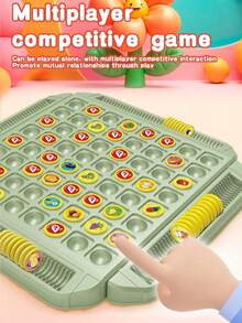 MINKOJA 4-Player Flip Flop Memory Match Game, Tabletop Competition Toy, Parent-Child Interactive Game, Focus Training Chess Puzzle Toy - Multicolor - View 3