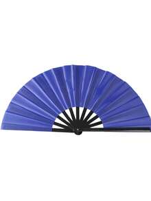 SHEIN 1Pc Solid Color Classical Tai Chi Kung Fu Fan, 13-Inch Plastic Ribs Tough And Durable, Smooth Opening Closing With Crisp Sound, Ideal For Dance Performance Tai Chi Practice, Multiple Colors Available Foldable Portable. - A - View 3