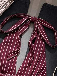 Attitoon Halter Deep V-Neck Cinched Waist A-Line Backless Old Money Style Tank Top - Burgundy - View 4