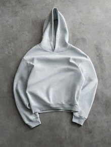 PAVTROS 男士花卉刺繡長袖休閒連帽衫 - 灰色 - 查看 4